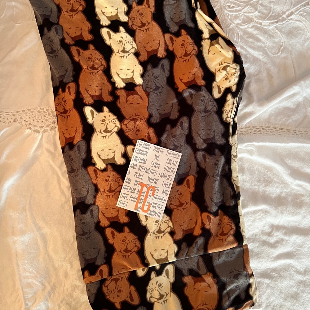 French Bulldog Lularoe Tall Curvy Leggings.